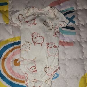 Adorable Sheep Print Kids One Piece